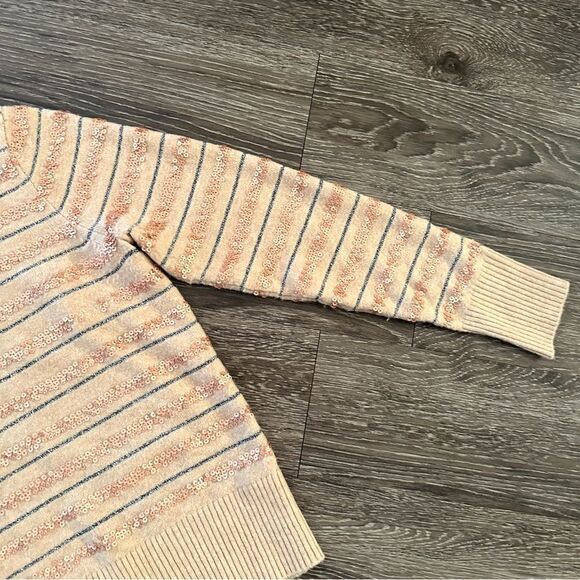 J. Crew Sequin Stripe Supersoft Yarn Sweater - Picture 5 of 8